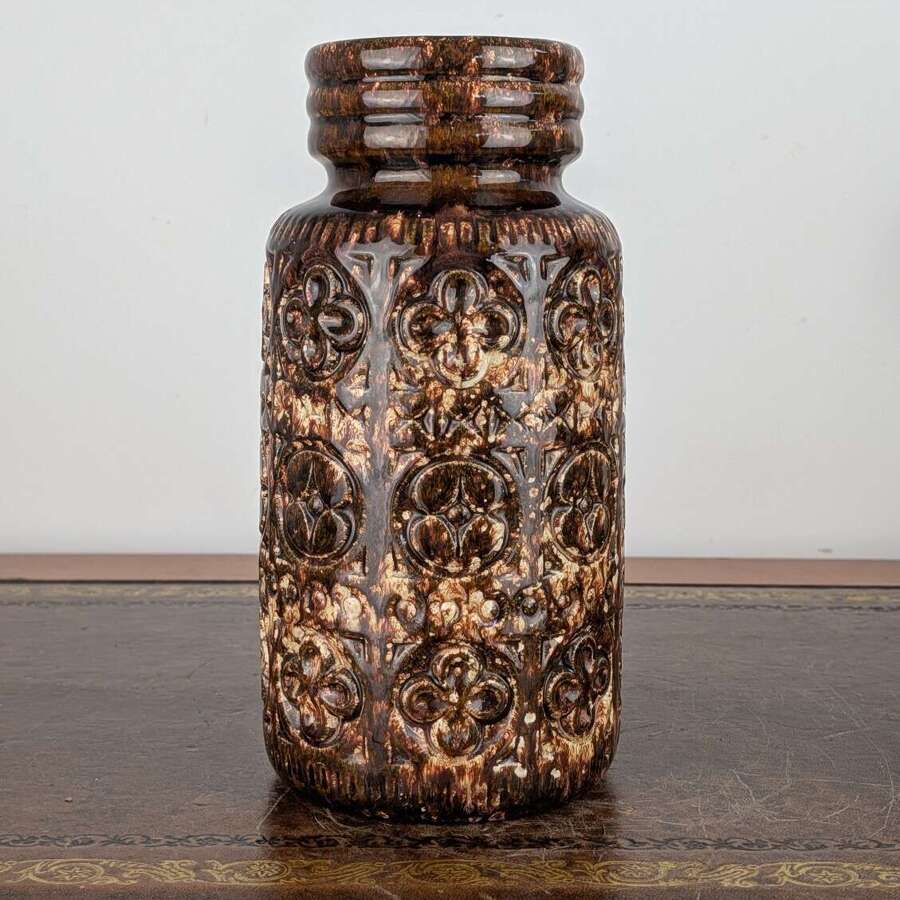 West German Scheurich pottery vase, Foligno design 289-27, 1970s