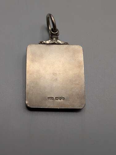 Royal Mint sterling silver proof-set plaque pendant, 1984