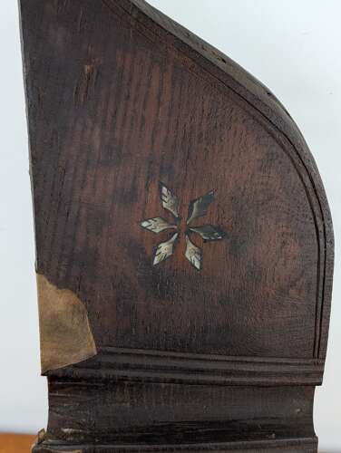 Antique Afghan rubab carved wood lute with bone and shell inlay c.1900